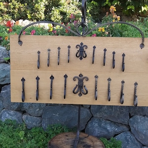 Hand Forged Wall Hooks: Black Satin & Brass Finish