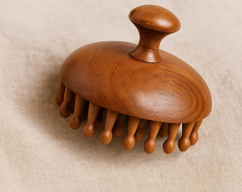 Wooden Scalp Massager: Natural Hair Growth Tool