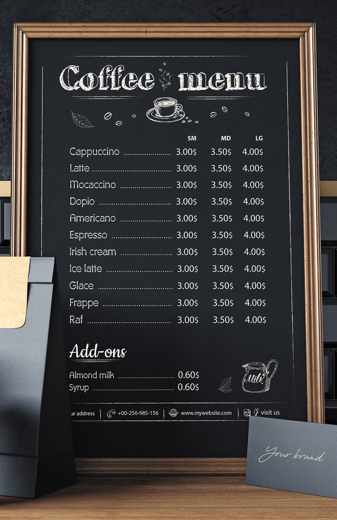 coffee-menu-template-cafe-menu-instant-download-drinks-etsy
