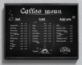 Coffee Menu Template Drinks Menu Cafe Menu Instant - Etsy Coffee Menu Template Drinks Menu Cafe Menu Instant - Etsy