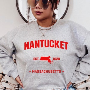 Nantucket Sweatshirt, Nantucket Island Tee Shirt Gift, Massachusetts Beach Vacation Tshirt, Nantucket shirt, Nantucket gift