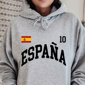 Espana Hoodie with your number, Spain football, Personalized number, Spain gift, World cup shirt, Spain Shirt, Spain football fans