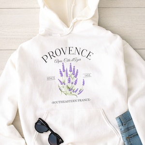 Provence France Hoodie, Cote d&#39;azur Gifts, Cottagecore French Lavender Clothes,Provence Soft and Comfortable T-shirt, provence gift