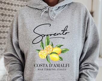 Camiseta Costa Amalfitana, camiseta Limones de Sorrento, camiseta suave y cómoda del sur de Italia, camiseta de Italia, camiseta de Italia, camiseta de Italia