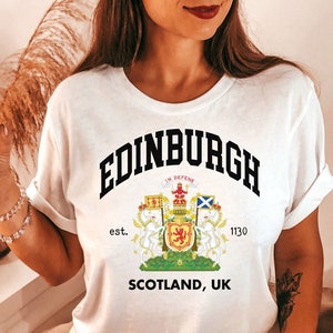 Camiseta de Edimburgo, camiseta de Escocia, camiseta suave y cómoda de Edimburgo, camiseta de Edimburgo, regalo de Escocia, Escocia, camiseta escocesa