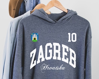 Zagreb Hoodie, Zagreb Hrvatska, Zagreb tshirt, Croatia shirt, Croatia capital, Croatia 2024 Tee,Croatia Soccer Jersey Shirt,Croatia navijaci