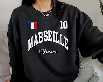 Marseille Crewneck, Marseille Shirt,Marseille T-Shirt, Marseille Gift, Moving To Marseille, French Gift, Marseille fan, Marseille game
