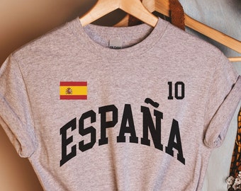 Espana jersey, Spain football, Personalized number, Spain gift, World cup shirt, Spain Shirt, Spain football fans, Madrid Shirt