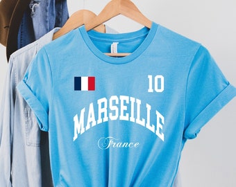 Camiseta del Marsella, camiseta del Marsella, regalo del Marsella, mudanza a Marsella, regalo francés, aficionado del Marsella, partido del Marsella, camiseta del Mundial