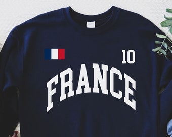 France Crewneck, France jersey, France football, Personalized number, French gift, World cup shirt, French Shirt, France football fa