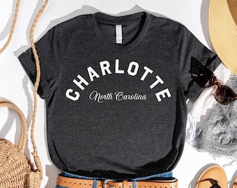 Charlotte tshirt, Charlotte North Carolina,Charlotte College Style,Charlotte Sweatshirt,Charlotte Vintage, North Carolina gift