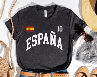 Espana jersey, Spain football, Personalized number, Spain gift, World cup shirt, Spain Shirt, Spain football fans, Madrid Shirt