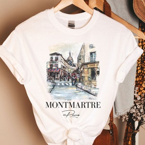 Montmartre Paris Shirt, Paris Travel, France Shirt, Paris Tee, Travel Crewneck, France T-shirt, Eiffel Tower Shirt, French Souvenir