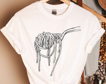 Spaghetti shirt,Pasta Gifts, Spaghetti Tee, Foodie Gift, Funny Shirt, Food T-shirt, Food Shirt, Noodles Shirt, Italian Gift, Foodie gift