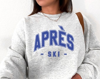 Sudadera Après Ski, Sudadera de moda para mujer, Camiseta de esquí, Regalos de esquí, Regalo para ella, Sudadera de invierno, Suéter Après Ski, Camiseta de vacaciones