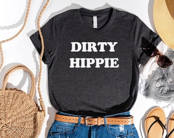 Camiseta hippie sucia, camiseta rústica bohemia, camiseta retro vintage, camiseta estética, camiseta Stay Groovy, camiseta preppy, camiseta hippie de verano de los 70