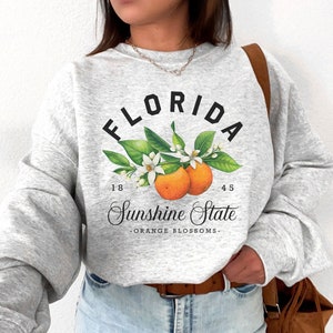 Camiseta de cuello redondo de Florida, camiseta de Florida, camiseta Florida Blossoms, camiseta de local de Florida, camiseta de viaje a Florida, camiseta unisex suave de Florida