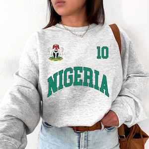 Nigeria Sweatshirt, Nigeria Jersey, Nigeria Geschenke, Nigeria Shirt, Nigeria Fans Geschenk, Nigeria Spiel, Nigeria WM, WM Trikot