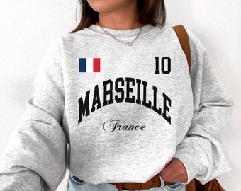 Marseille Crewneck, Marseille Shirt,Marseille T-Shirt, Marseille Gift, Moving To Marseille, French Gift, Marseille fan, Marseille game