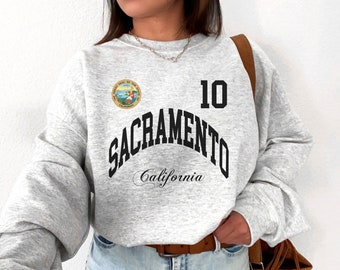 Sacramento Crewneck, Sacramento California Shirt, Sacramento California, California shirt, Sacramento Map, Sacramento Jersey