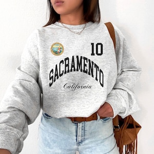 Sacramento Crewneck, Sacramento California Shirt, Sacramento California, California shirt, Sacramento Map, Sacramento Jersey