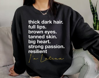 Latina-sweater, latina-shirt, Spaanse shirts, latina af-shirt, Mexicaans shirt, cadeau voor latina, latina-shirts, latina cadeau, chula-shirt