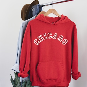 Chicago Hoodie, Chicago tshirt, Chicago Trip, Street Style, Windy City, Trendy Varsity, Midwest Vacation, Chicago Gift, Illinois Shirt