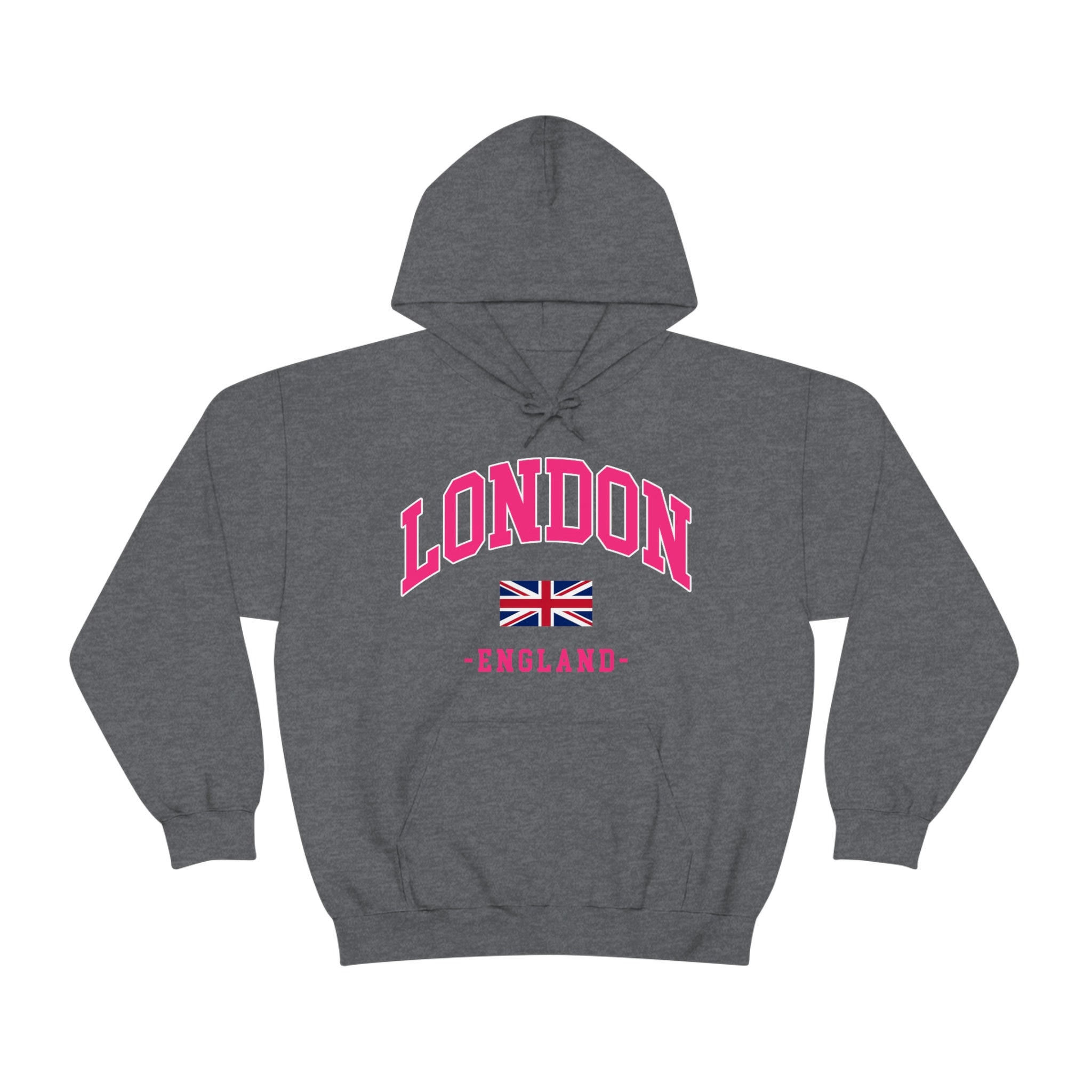 Felpa Con Cappuccio London, Felpa Con Cappuccio Con Bandiera Inglese