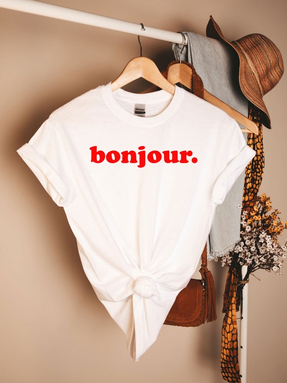 Bonjour Chic Minimalist T Shirt Tees Bonjour Chic Minimalist T Shirt Tees