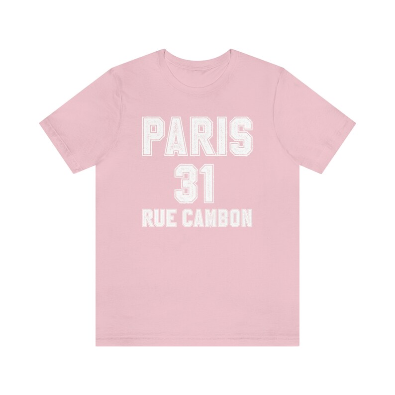 Maglietta Parigi, Parigi 31 Rue Cambon, Maglietta Torre Eiffel, Maglietta Abbigliamento da viaggio, Maglietta Parigi da donna, Magliette Parigi, Skyline di Parigi immagine 7