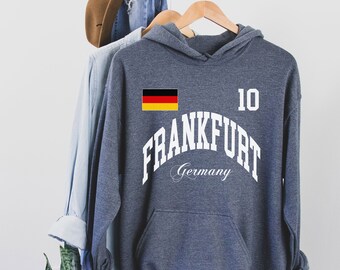フランクフルト ドイツ フード付きスウェットシャツ ユニセックス
