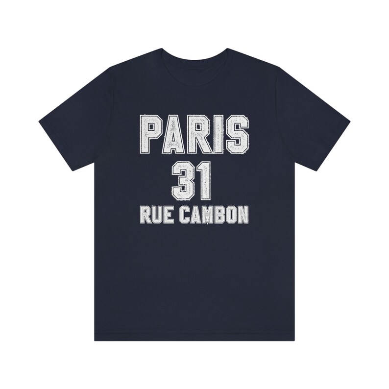 Maglietta Parigi, Parigi 31 Rue Cambon, Maglietta Torre Eiffel, Maglietta Abbigliamento da viaggio, Maglietta Parigi da donna, Magliette Parigi, Skyline di Parigi immagine 6
