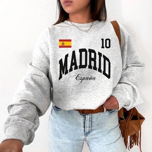 Madrid Crewneck, Madrid shirt, Spain Shirt, Spain Flag, Spain Tshirt, Spain Gift, Espana gift, Spain fans tshirt, football jersey