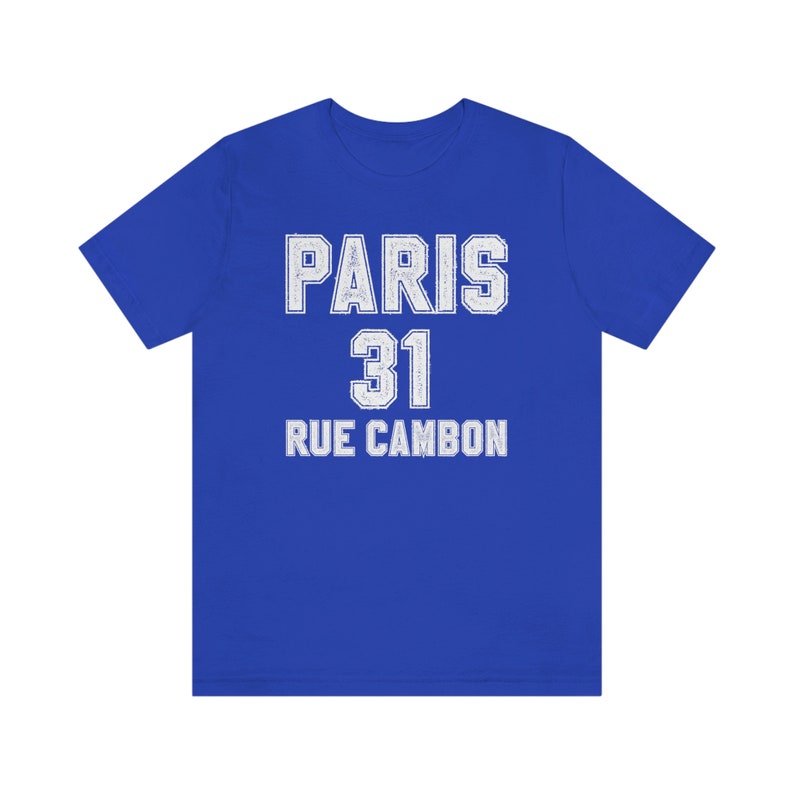 Maglietta Parigi, Parigi 31 Rue Cambon, Maglietta Torre Eiffel, Maglietta Abbigliamento da viaggio, Maglietta Parigi da donna, Magliette Parigi, Skyline di Parigi immagine 10