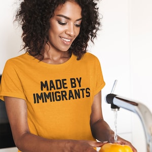 移民によって作られたTシャツ、移民シャツ、反人種差別シャツ、モチベーションシャツ、自由シャツ、ブラックライブマターシャツ、BLM Tシャツ