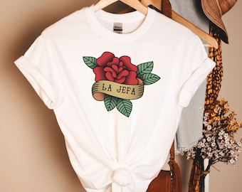 La jefa shirt, Regalos en Español, Educada y Latina shirt, Mexican shirt, Spanish shirt, Latina Shirts, Chula Shirt, spanish shirt, Latina