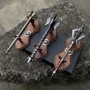 Skyrim Steel Hammer Daedric Hammer 1:6 Scale Dragon Bone Hammer 3 in 1 Pack One Hand Game War Hammer For Collection
