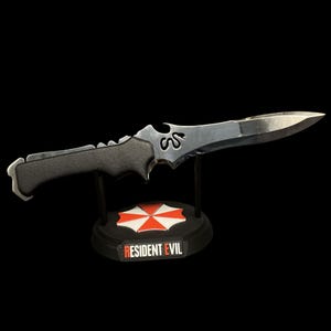 Customized Re4 Leon S Kennedy Game Knife Prop Metal Blunt Blade Krauser Knife Replica Re4 Game Ideal Gaming Room 3D Printed Craft