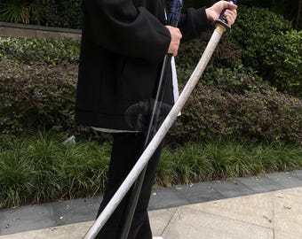 Ręcznie kuta katana Sephiroth, miecz samurajski Sephiroth Masamune Odachi, ostrze ze stali manganowej Tachi