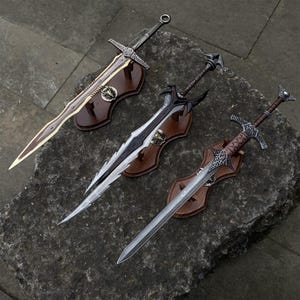 1/6 Scale Skyrim Daedric Great Sword Two Hand Steel Greatsword Dragon Bone Geratsword 3 in 1 Gift Pack For Collectors