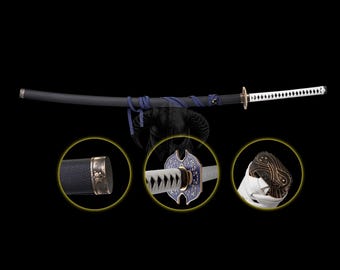 Hand-forged Hadfield Steel Vergil's Yamato Katana Extended Edition