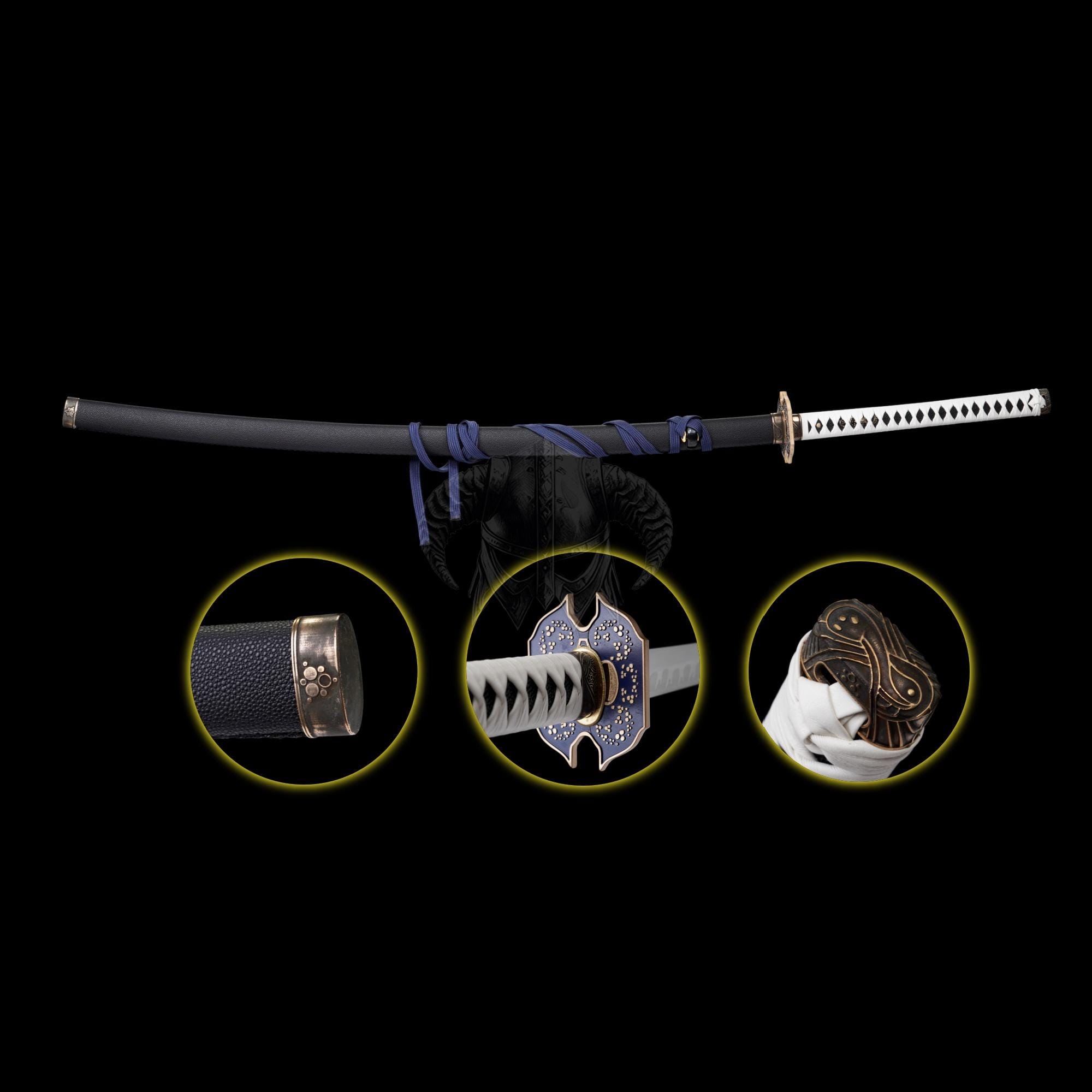 Hand-forged Hadfield Steel Vergil's Yamato Katana Extended Edition