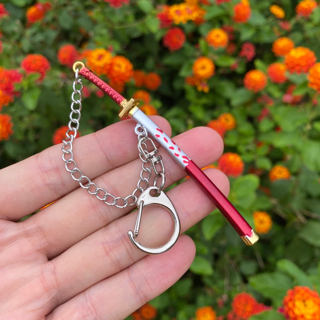 Tiny Shiryu Sword Keychain Mini Metal Pirate Katana Keychain Backpack