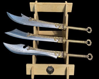 中国古代の湾曲した剣モンゴル馬頭剣ドラゴン彫刻マチェーテユニークな