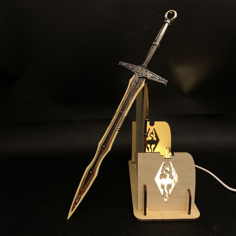Skyrim Fan Made 1:6 Dragonbone Greatsword Metal Dragonborn Claymore Two Hand Warrior Dragon Bone Sword For Display image 10