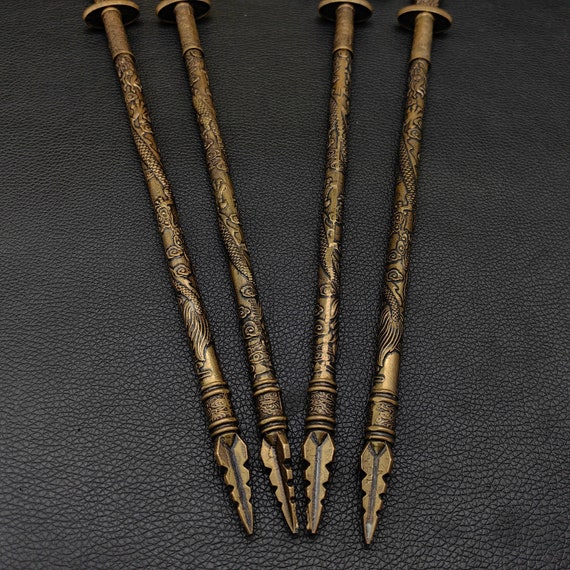 手鍛造真鍮柄槍ミニチュア趙雲槍呂布槍古代長柄武器騎兵槍小型レプリカ