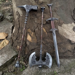 Skyrim Greatsword, Axe & Hammer Miniature Set: 1/6 Scale Metal Gamer Souvenir