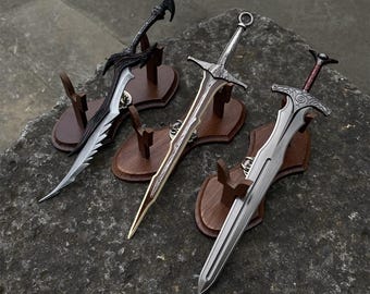 Skyrim Sword Set: Daedric, Dragonbone, Steel - 1/6 Scale Metal Replica