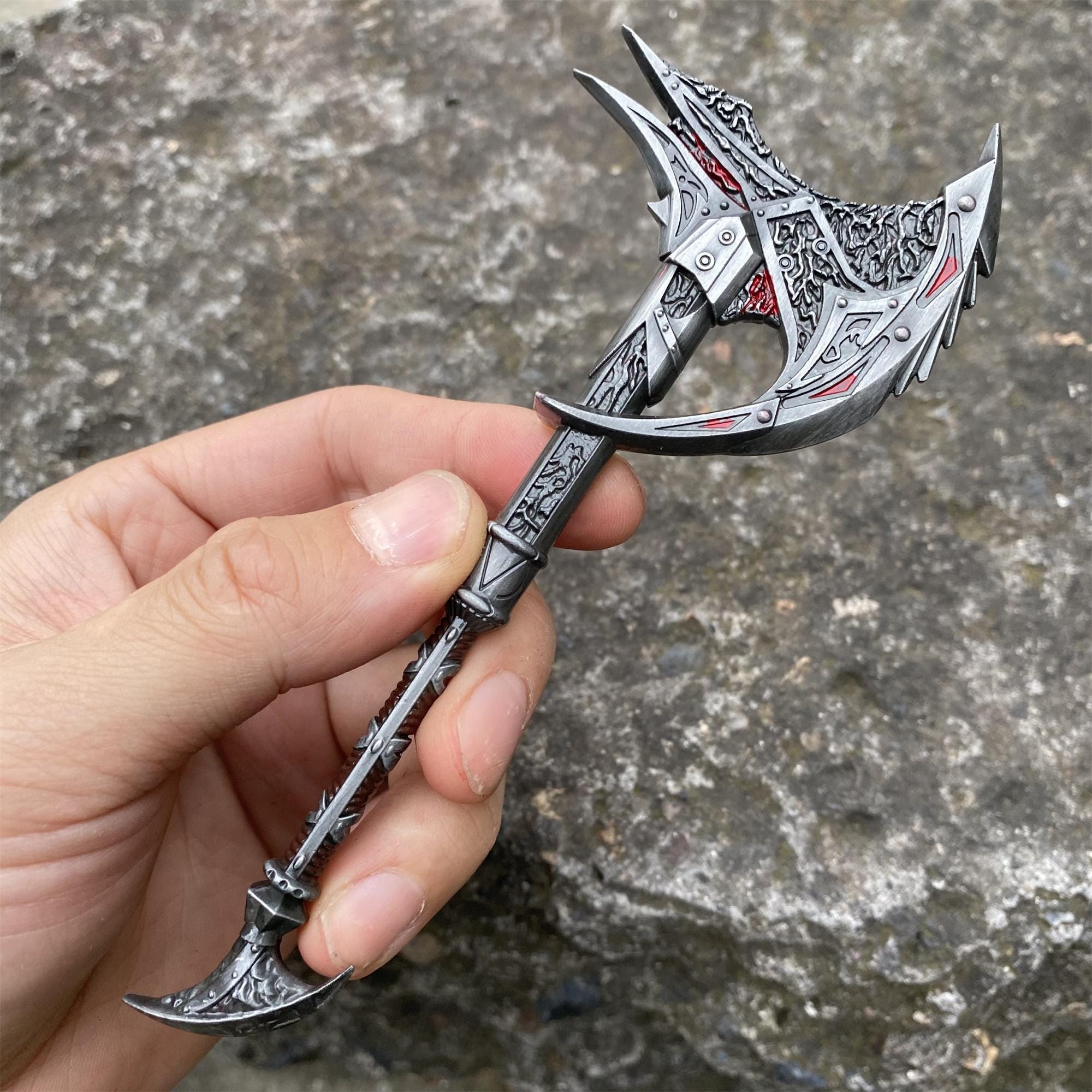 Skyrim 斧ミニチュアセット：デイドラ、鋼、ドラゴンボーン - 1/6 