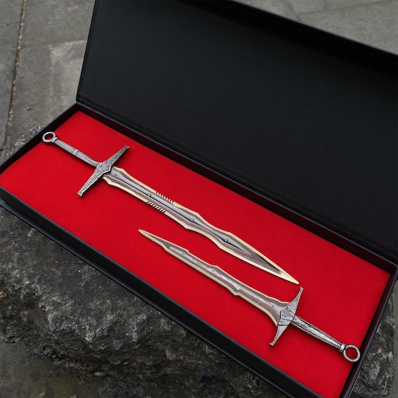 Skyrim Dragonbone Sword Set: Miniature 1/6 Scale Replica with Gift Box